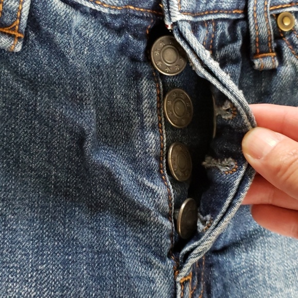 Free People High rise distressed button fly shorts - Picture 5 of 7